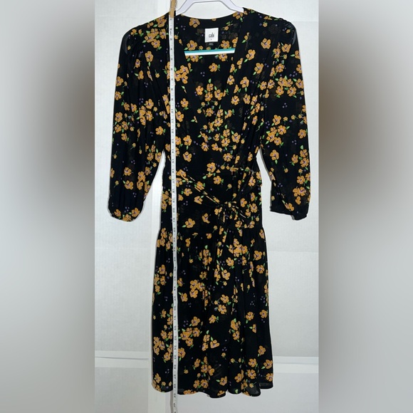 Cabi Wrap Dress Floral Pattern Black Style #5945 Size Small - Picture 2 of 12